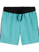 Blue - Kid Active Drawstring Shorts in Moisture Wicking Fabric