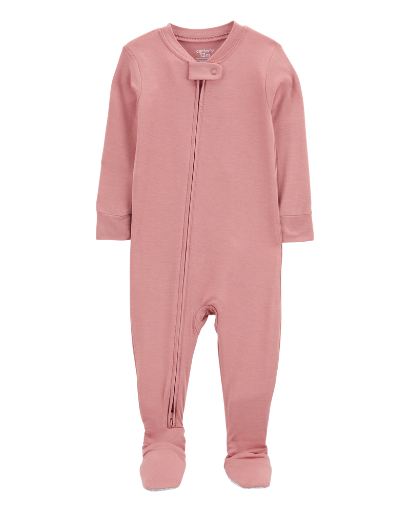 Baby Zip-Up PurelySoft 1-Piece Pajamas, image 1 of 5 slides