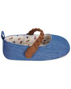 Baby Braided Strap Chambray Shoes, image 2 of 7 slides