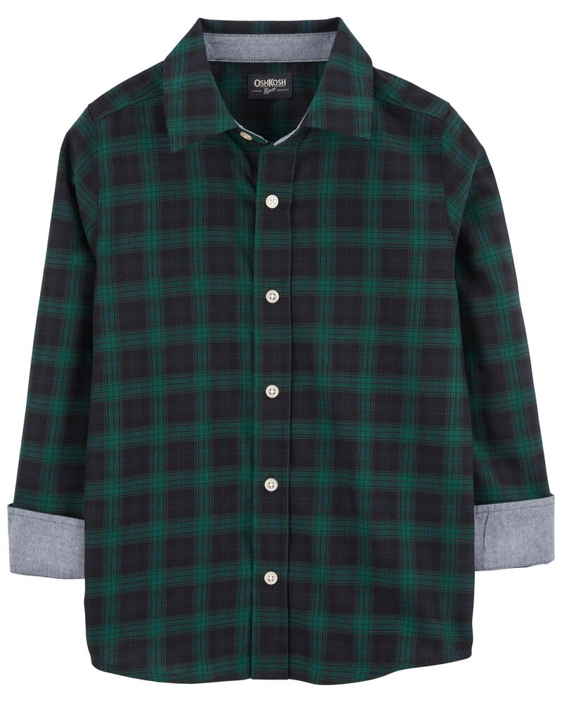 Kid Family Matching: Plaid Soft Twill Button-Front Shirt, image 2 of 4 slides