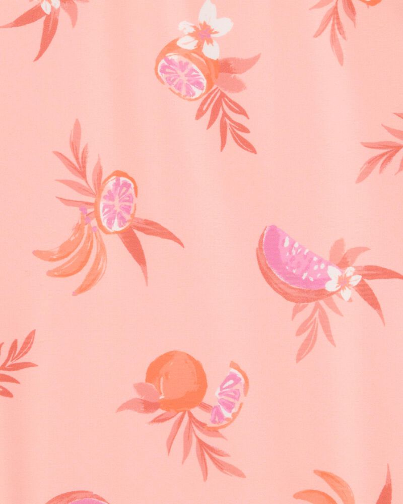 Toddler 1-Piece Fruit Swimsuit - Coral, image 3 of 4 slides