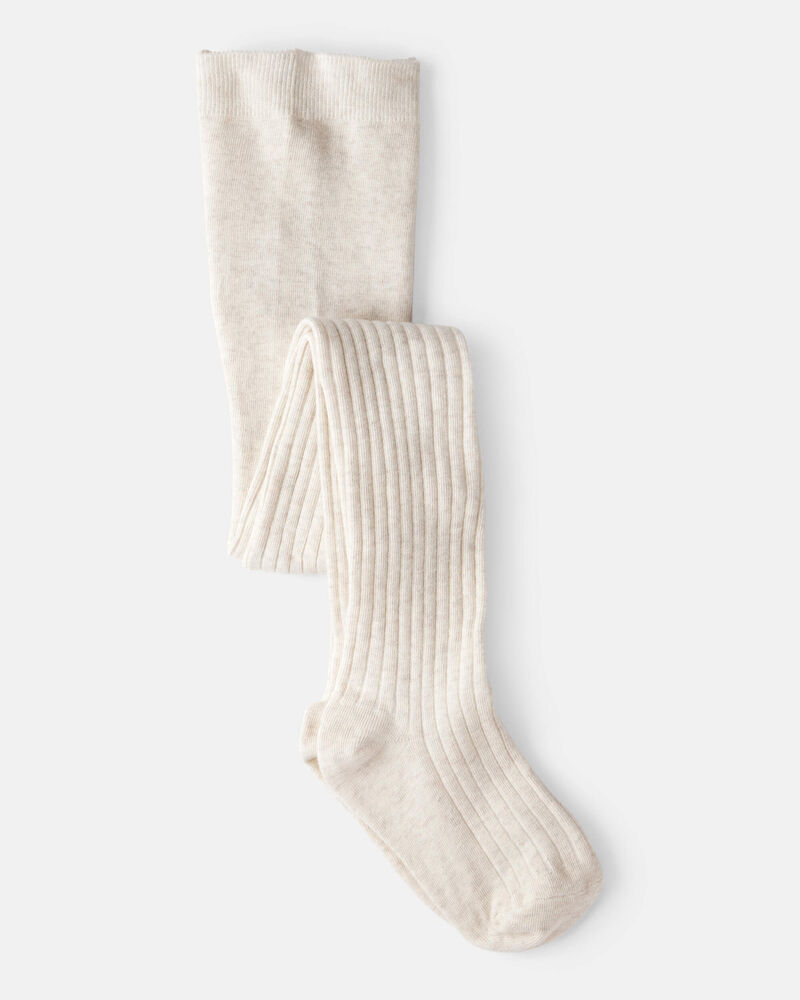 Girls Rib Tights - Cream, image 1 of 2 slides