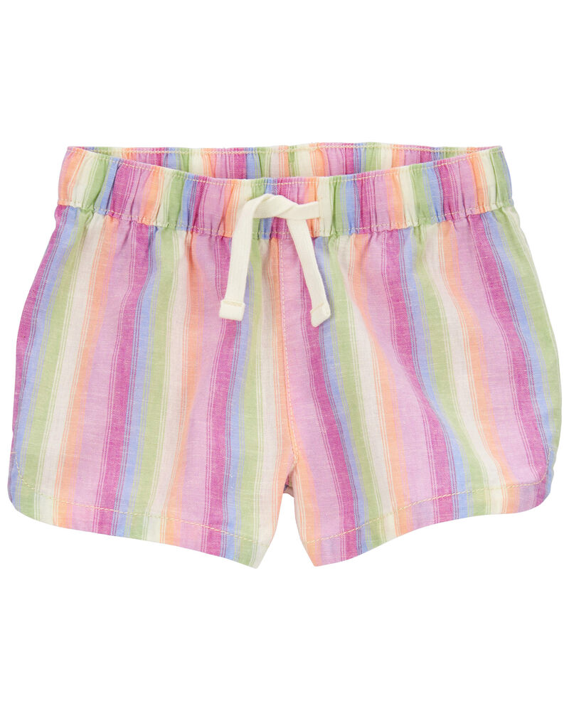 Baby Striped Drawstring Sun Shorts, image 1 of 1 slides