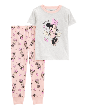 Toddler Minnie Mouse Snug Fit Cotton 2-Piece Pajamas, 