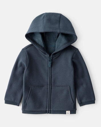 Baby Boy DayDream Fleece Long-Sleeve Zip-Up Jacket - Navy, 