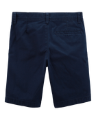 Boys Stretch Chino Uniform Shorts - Navy, image 2 of 4 slides