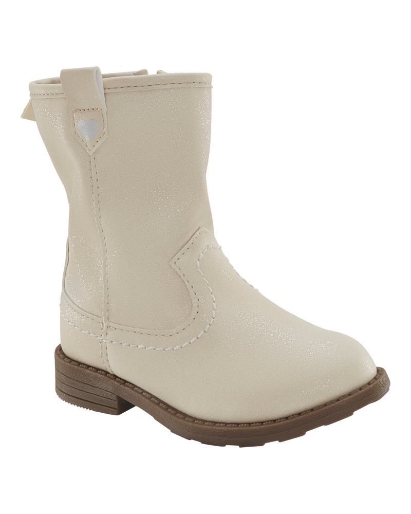 Toddler Cowgirl Boots - White, image 1 of 7 slides