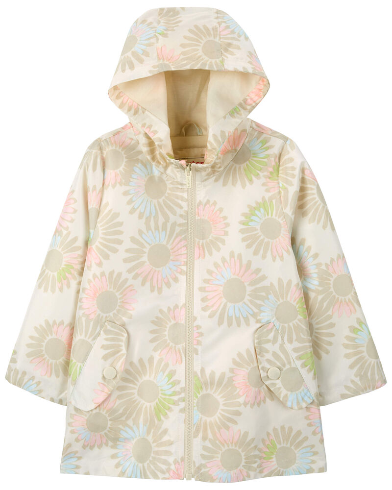 Toddler Floral Rain Jacket, image 1 of 3 slides