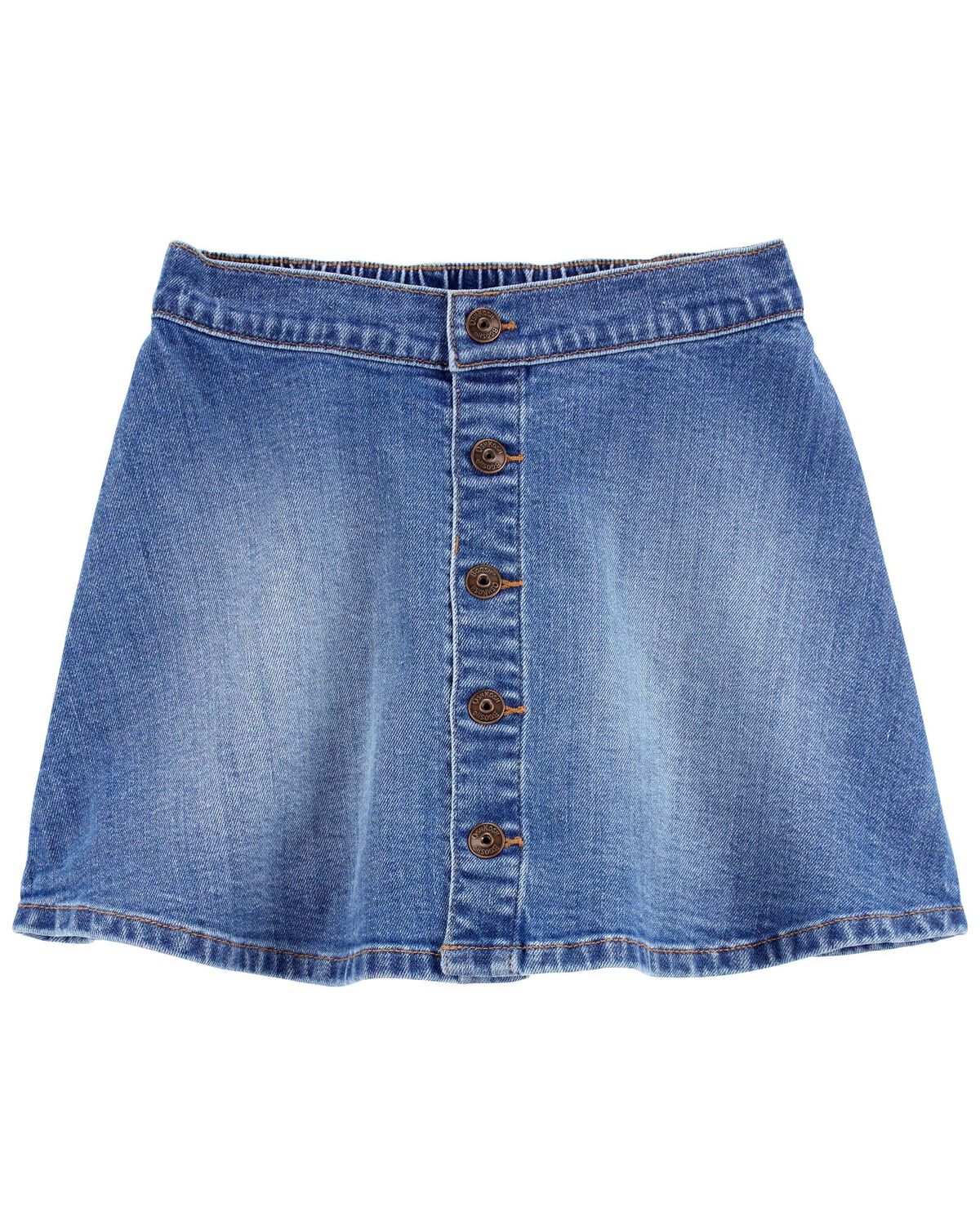 Blue Kid Button-Front Denim Skirt | oshkosh.com
