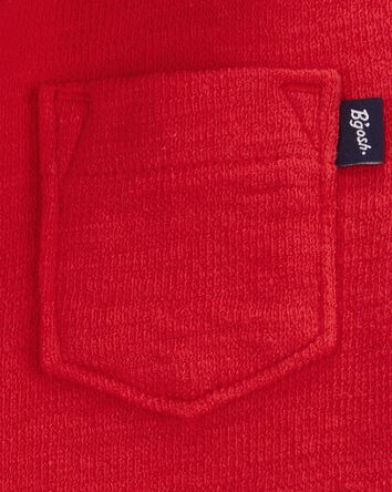 Baby Knit Button-Front Shirt-Red, 