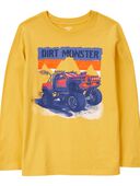 Yellow - Kid Dirt Monster Truck Graphic Tee