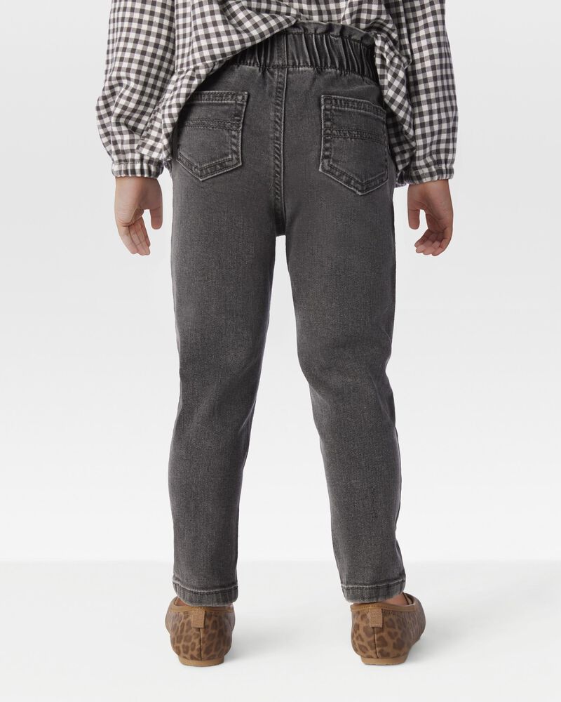 Toddler Pull-On Denim Pant - Black, image 3 of 7 slides