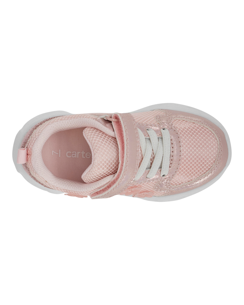 Toddler Glitter Light Up Sneakers - Pink, image 5 of 8 slides