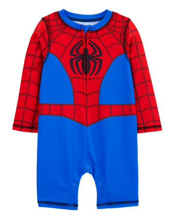 Baby Marvel™ Spider-Man 1-Piece Rashguard Swimsuit - Blue/Red, 