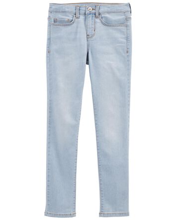 Kid Blue Ice Wash Slim Fit Skinny-Leg Jeans, 