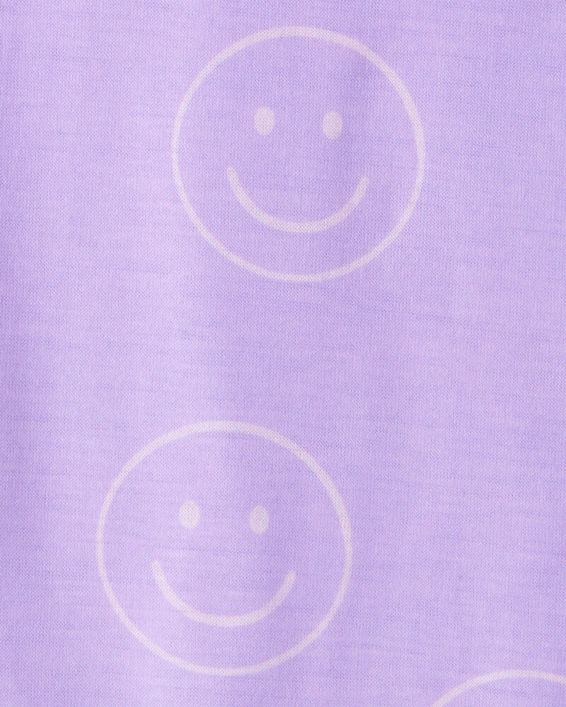 Kid 2-Pack Smiley Face Nightgowns - Purple, image 2 of 4 slides