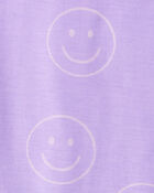 Kid 2-Pack Smiley Face Nightgowns - Purple, image 2 of 4 slides