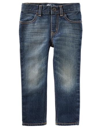 Kid Dark Tint Wash Straight-Leg Jeans , 