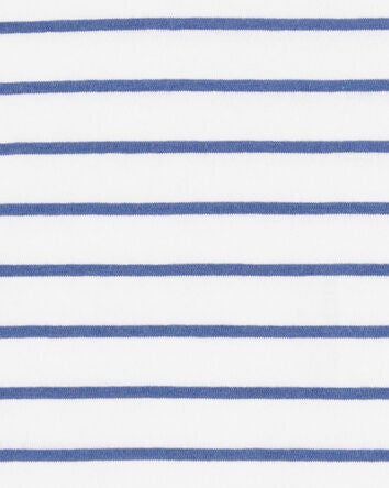 Kid Striped Short-Sleeve Fashion Top - Navy, 