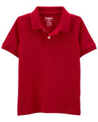 Toddler Red Piqué Polo Shirt, image 1 of 2 slides