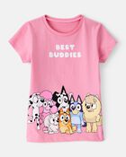 Toddler Bluey Best Buddies Short-Sleeve Graphic Tee - Pink, image 1 of 2 slides