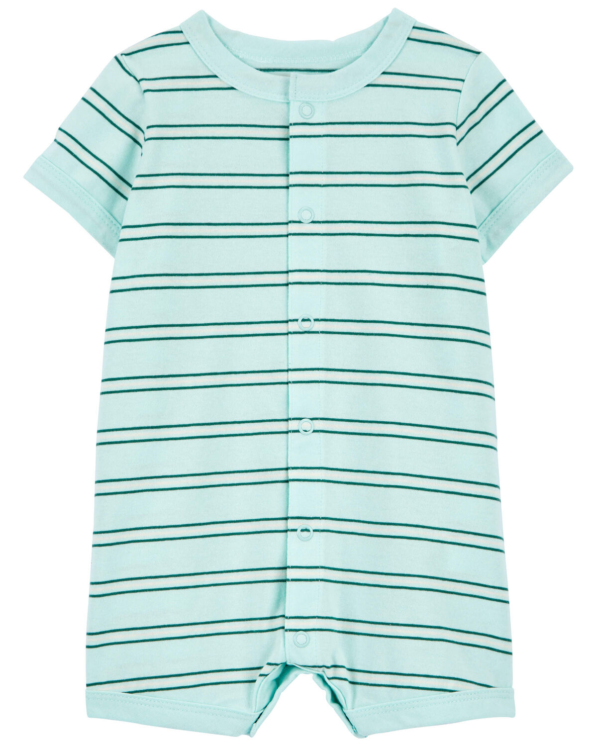 Blue Baby Striped SnapUp Romper