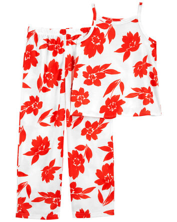 Kid 2-Piece Floral Loose Fit Pajamas, 