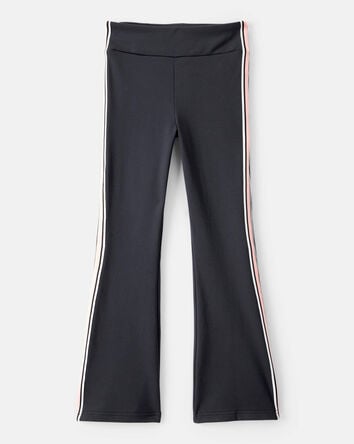 Girls Knit Flare Active Pants - Black, 