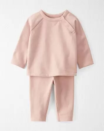 Baby 2-Piece Fleece Set Made with Organic Cotton in Rose, 