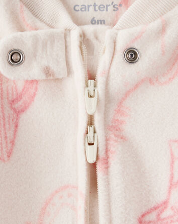 Baby Girl Cowgirl Print Loose Fit Long-Sleeve Sleep & Play - Cream, 