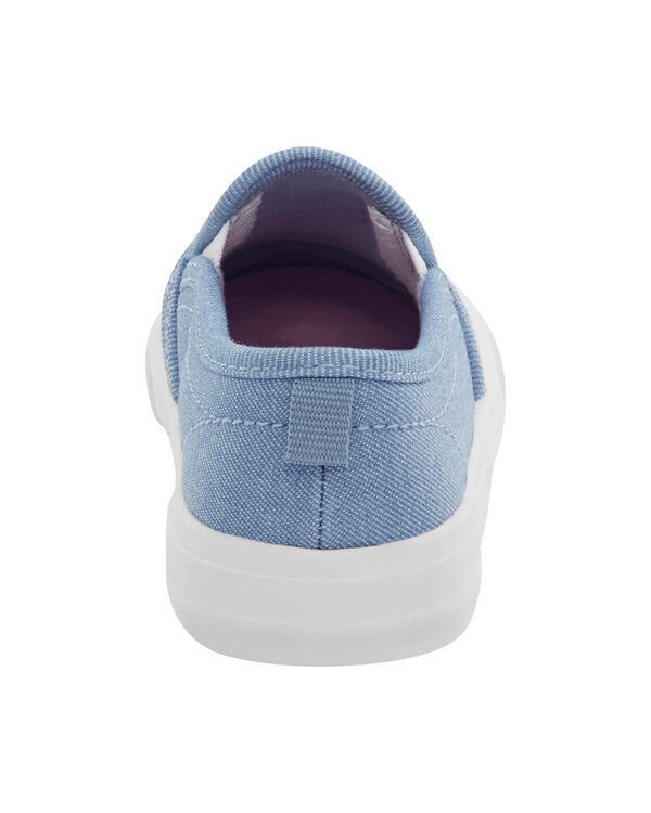 Toddler Floral Chambray Slip-On Shoes