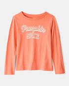 Girls Pumpkin Spice Short-Sleeve Graphic Tee - Orange, image 1 of 3 slides
