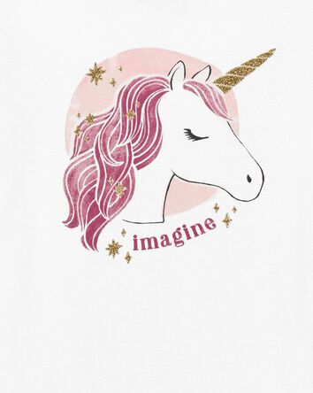 Kid 4-Piece Unicorn 100% Snug Fit Cotton Pajamas, 