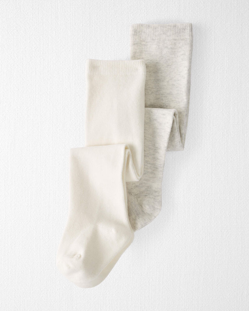 Baby 2-Pack Tights Made with Organic Cotton, image 1 of 3 slides