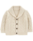 Baby Classic Cable Knit Cardigan , image 1 of 2 slides