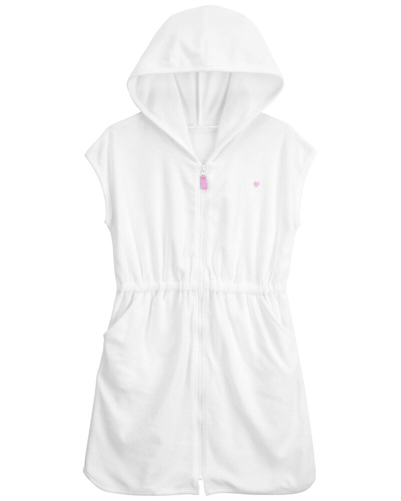Kid Hooded Zip-Up Cover-Up, image 1 of 3 slides