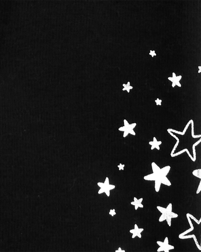 Kid Glitter Star Cozy Fleece Leggings, image 4 of 6 slides