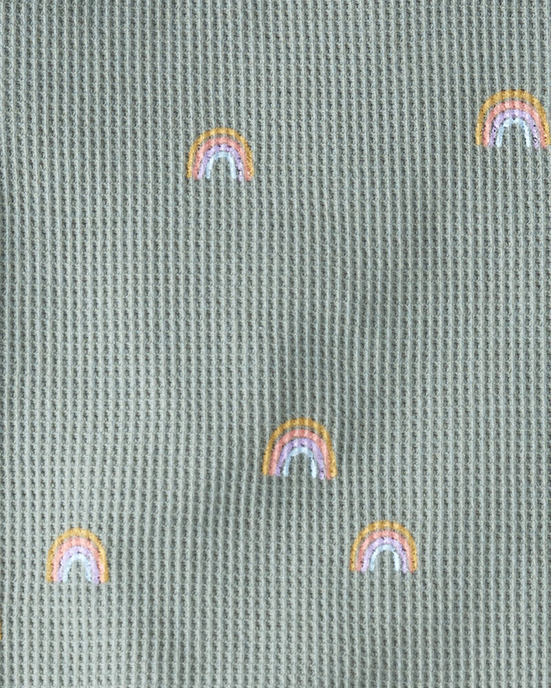 Organic Cotton Waffle Knit Happy Rainbows Set, image 3 of 5 slides