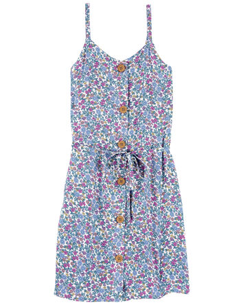 Kid Floral Print Sundress Made With LENZING™ ECOVERO™ , 