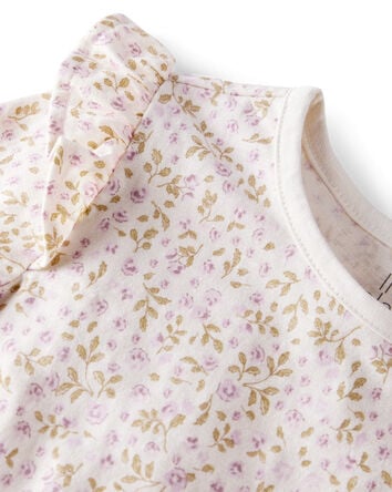 Toddler Girl 
2-Pack Organic Cotton Tees in Botanic Muse Print, 