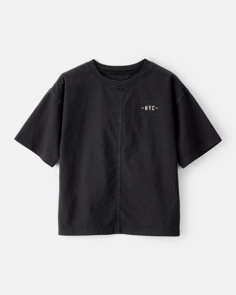 Boys NYC Cotton Short-Sleeve Tee - Black, image 1 of 4 slides