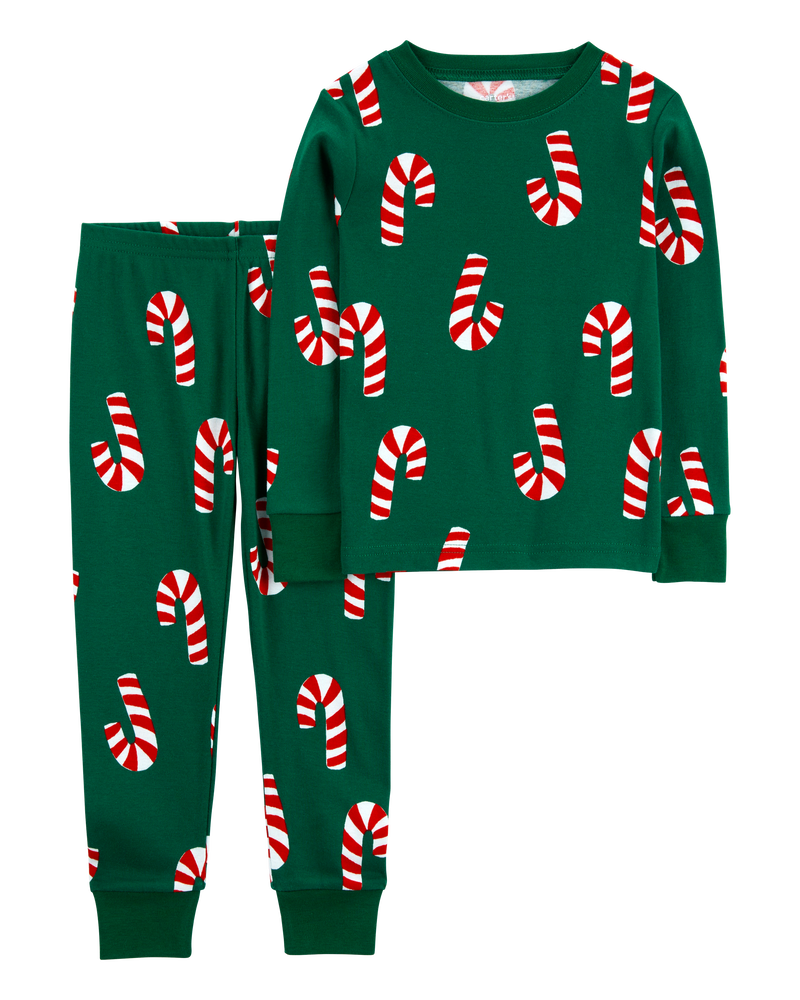 Toddler 2-Piece Christmas Candy Cane 100% Snug Fit Cotton Pajamas, image 1 of 3 slides