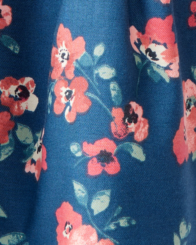 Girls 2-Piece Floral Print Long-Sleeve Top & Skirt Set, image 3 of 4 slides