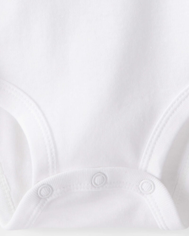 Baby 5-Pack Short-Sleeve Bodysuits - White, image 4 of 6 slides