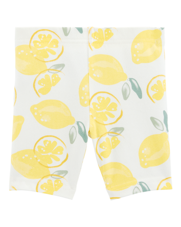 Toddler Lemon Print Bike Shorts - Multi, 