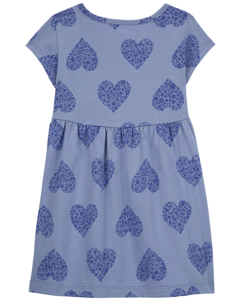 Toddler Heart Jersey Dress, image 2 of 4 slides