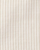 Baby Striped Cotton Outfit Set - Tan, image 2 of 3 slides