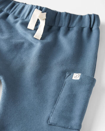 Toddler 2-Pack Organic Cotton Pants in Deep Teal & Heather Grey, 
