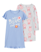 Kid 2-Pack Nightgowns, image 1 of 4 slides