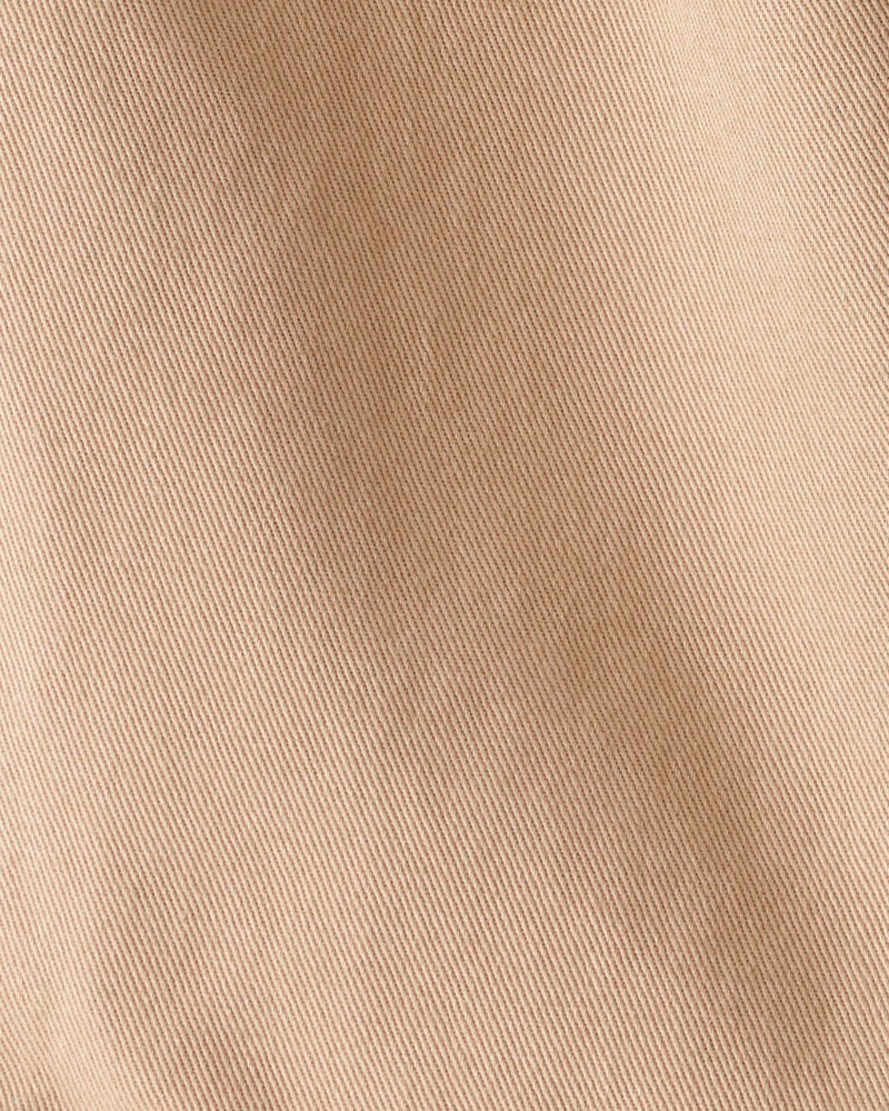 Baby Twill Bow-Tie Wide Leg Shorts - Taupe, image 3 of 4 slides